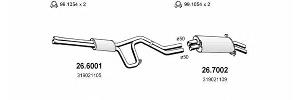 ASSO ART1356 Exhaust System